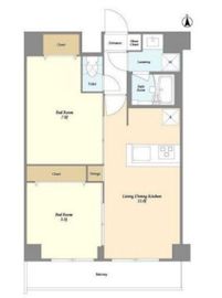 グランカーサ尾久 604 間取り図