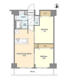 グランカーサ尾久 605 間取り図