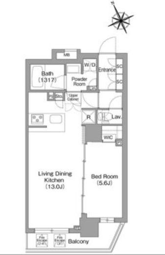 コンフォリア中葛西 306 間取り図