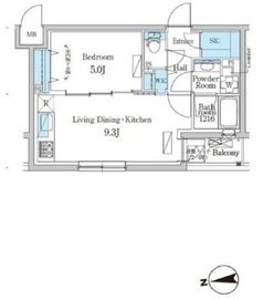 デュオフラッツ千歳船橋 202 間取り図