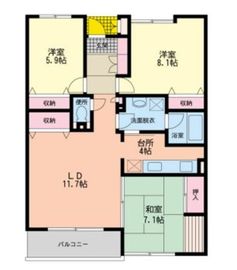 武蔵野パークヒルズ 3階 間取り図