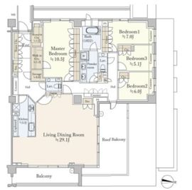 パークコート渋谷大山町ザプラネ 4階 間取り図