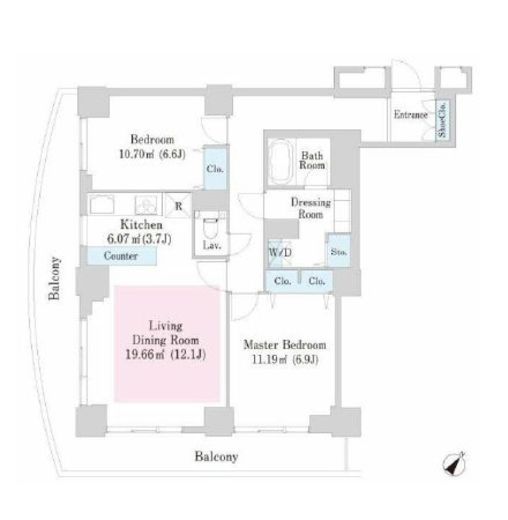 プラティーヌ田町 71 間取り図
