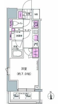 プレジリア東日本橋 701 間取り図