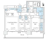 パークコート浜離宮ザ・タワー 12階 間取り図
