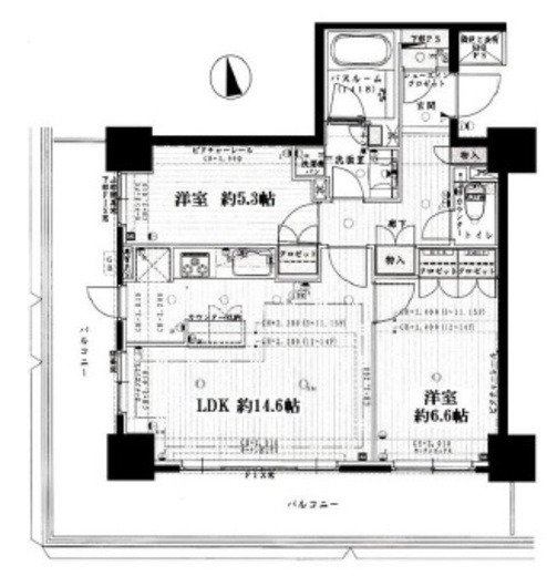 ライオンズタワー上野黒門町 10階 間取り図