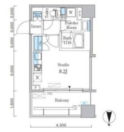 パークキューブ亀戸 407 間取り図