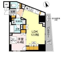リーラ品川戸越 403 間取り図