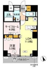 リーラ品川戸越 302 間取り図