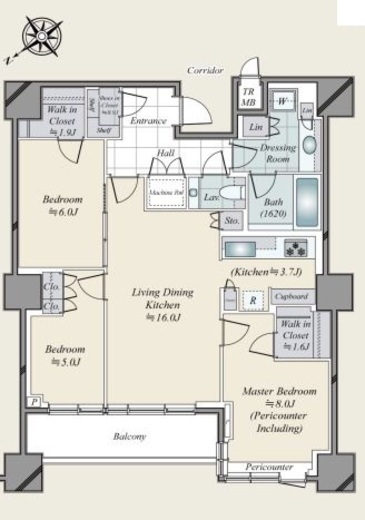 三田ガーデンヒルズ WEST HILL 5階 間取り図