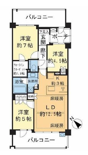 ヴェレーナグラン浜田山 4階 間取り図