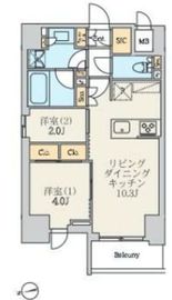 クレストコート北千住レジデンス 501 間取り図