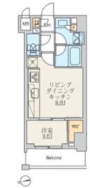 クレストコート北千住レジデンス 503 間取り図