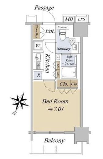 アクシルコート日本橋本町 3階 間取り図