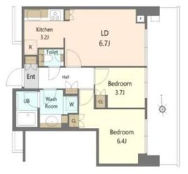 大崎ステーションレジデンス 15階 間取り図
