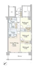 ザ・パークハウス横浜岸谷 2階 間取り図