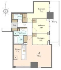 大崎ステーションレジデンス 29階 間取り図