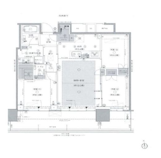 プラウドタワー武蔵小金井 18階 間取り図