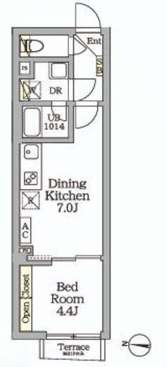 Aglaia新宿西落合 204 間取り図