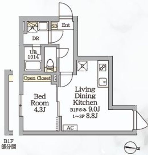 Aglaia新宿西落合 305 間取り図