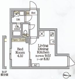 Aglaia新宿西落合 404 間取り図