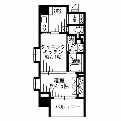 レジディア池尻大橋 1501 間取り図