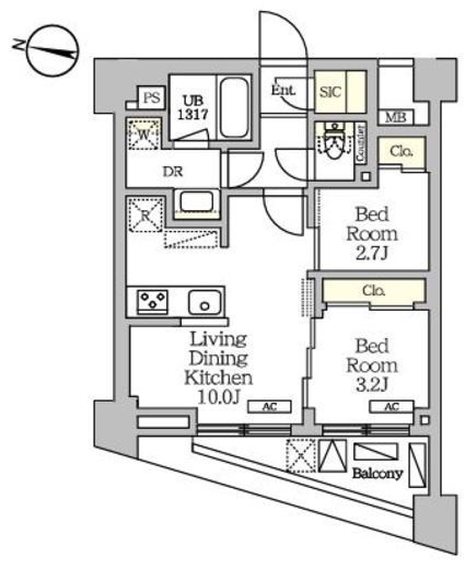 NOGATARESIDENCE 504 間取り図