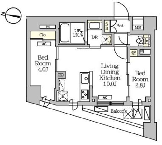 NOGATARESIDENCE 305 間取り図