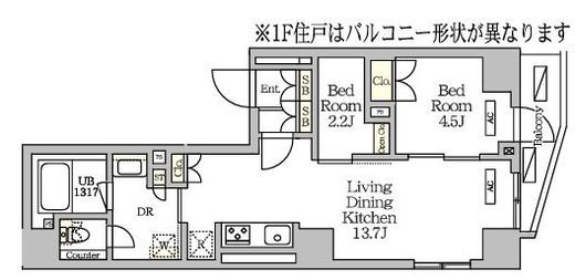 NOGATARESIDENCE 104 間取り図