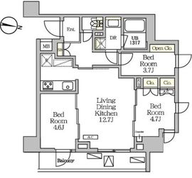 NOGATARESIDENCE 209 間取り図