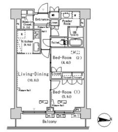 パークアクシス辰巳ステージ 1215 間取り図