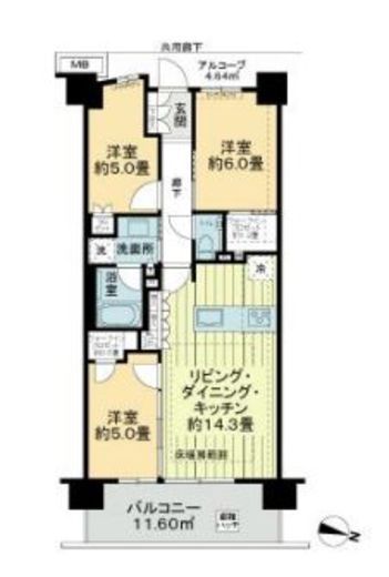 ジオ板橋大山 8階 間取り図