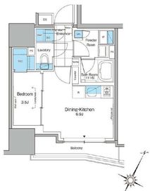 ルフォンプログレ北新宿 1005 間取り図