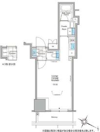 ルフォンプログレ北新宿 1008 間取り図