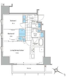 ルフォンプログレ北新宿 607 間取り図