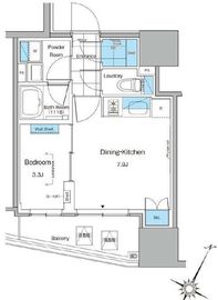 ルフォンプログレ北新宿 606 間取り図