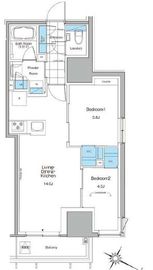 ルフォンプログレ北新宿 611 間取り図