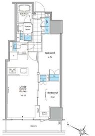 ルフォンプログレ北新宿 1202 間取り図