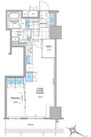 ルフォンプログレ北新宿 1207 間取り図