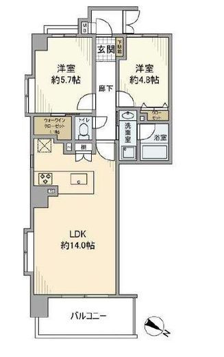 アーバンクリスタル九段下 8階 間取り図