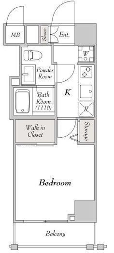 ミリアレジデンス駒込 402 間取り図