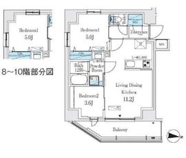 プライムブリス品川中延 401 間取り図
