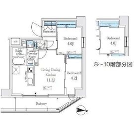 プライムブリス品川中延 802 間取り図
