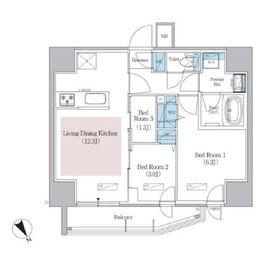アーバネックス浅草橋Front 1103 間取り図
