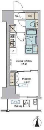 ブリリアイスト錦糸公園 403 間取り図