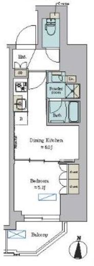 ブリリアイスト錦糸公園 404 間取り図