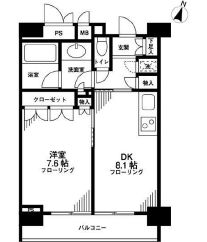 オーキッドレジデンス神楽坂 304 間取り図