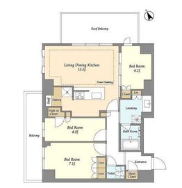 オアーゼ日暮里レジデンス 1301 間取り図