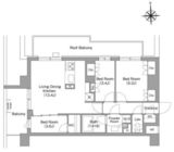 コンフォリア・リヴ大森西 704 間取り図