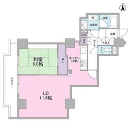 文京グリーンコートビュータワー本駒込 B1509 間取り図